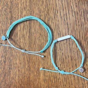 Pura Vida Sea Foam Green bracelets               Set of 2
